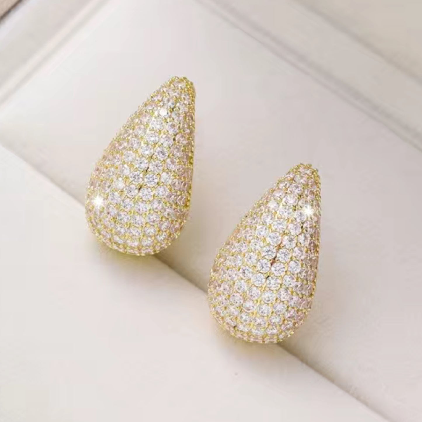 Jeweled drop earrings
