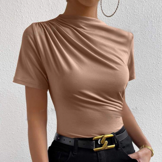 Milky Mocha ruched blouse