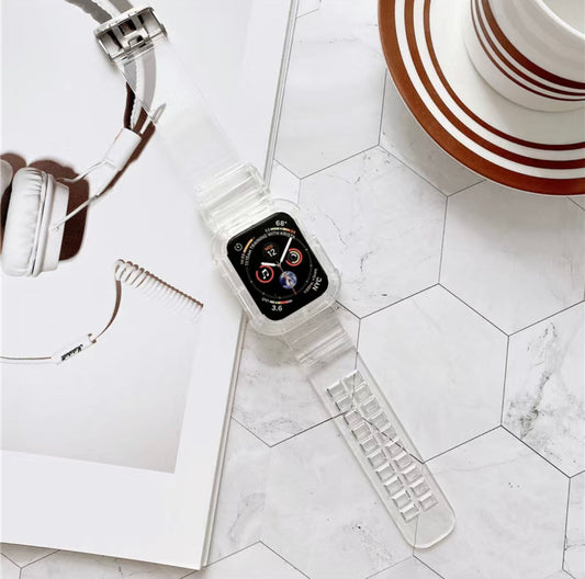 Clear apple watchband